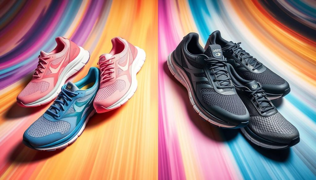 gender-specific running shoes