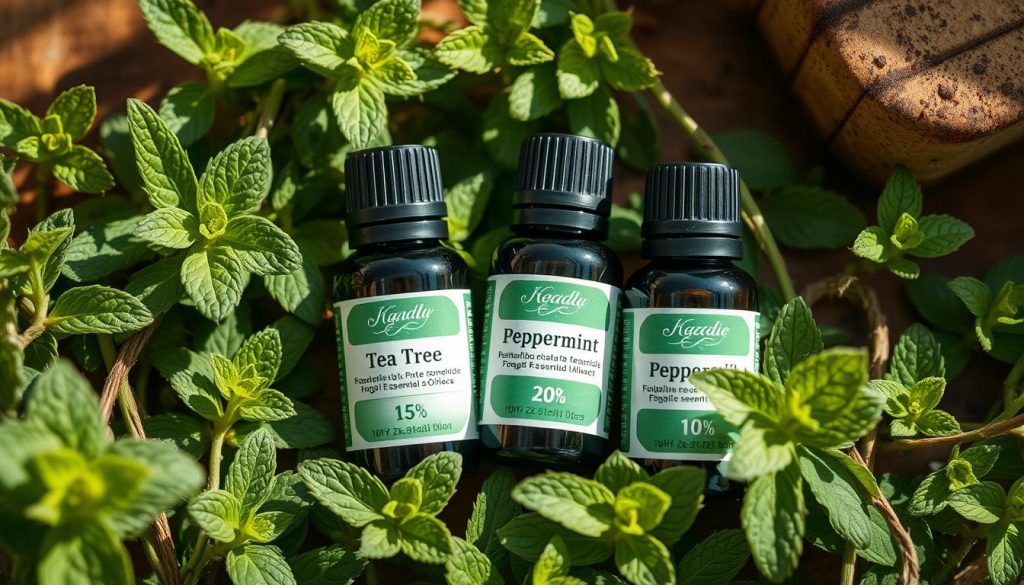 tea tree and peppermint oils